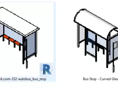 Bus Stops 3D model