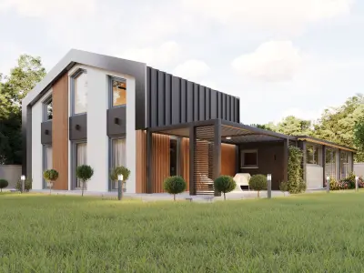 Modern Villa Exterior Model 3dsmax 3D model