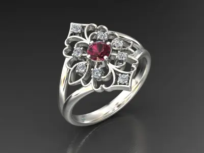 Diamond Ring 3D print model