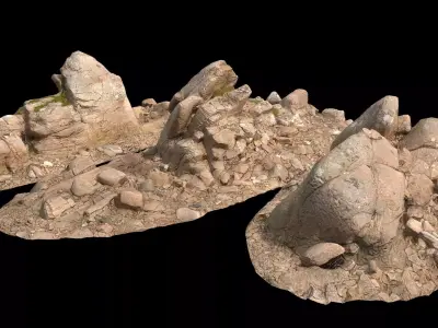 Parts Cluster Sandstone01 3D model