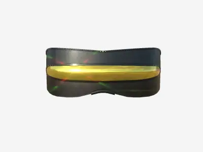 SciFi Glasses I06 Black Gold - Character Design Fashion Low-poly 3D model