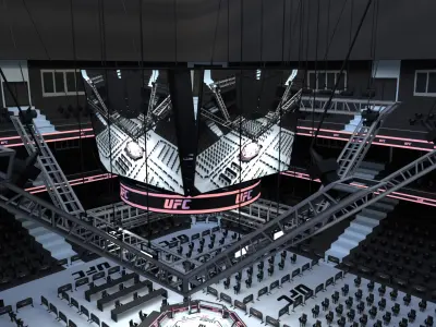  Arena Fighting MMA - 3D Model 