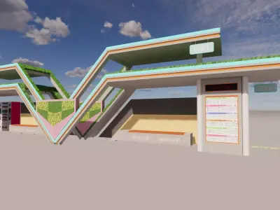 Bus Stop Collections -B7 3D model