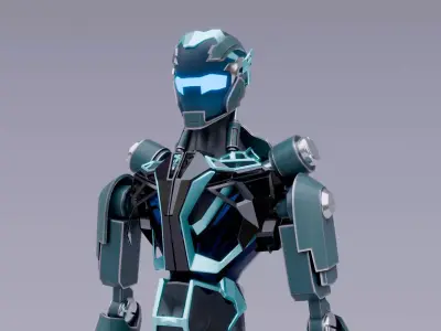 robot  sci fi blender ready 3D model