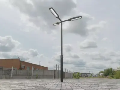 Street Light 11 version 3  3m with pole 3 Low-poly 3D model