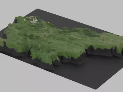 Slovenia Map Country Low-poly 3D model