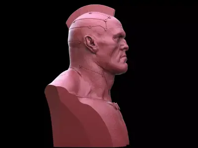 Cyberpunk Thug Bust 3D print model