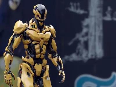 Robot Character Low-poly 3D model