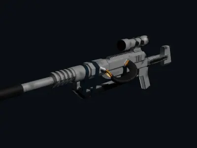 SciFi Rifle Low-poly 3D model purchase