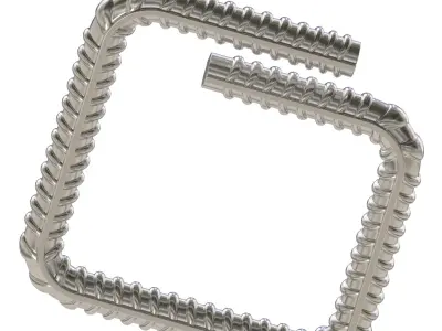 Square Bend TMT Bar 3D print model