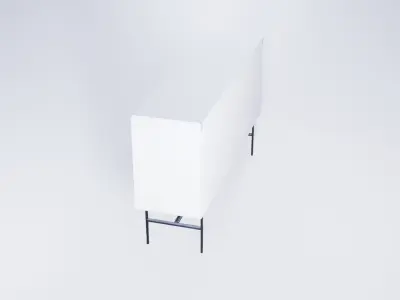 Minimalist Three - Door Floor Cabinet 3D model