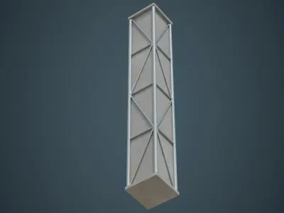 Pillar 1A Low-poly 3D model