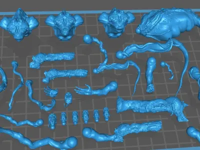 Void Psyrens - Multipart Trans dimensional Enslavers of Mankind 3D print model