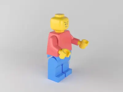 Lego Person Low-poly 3D model