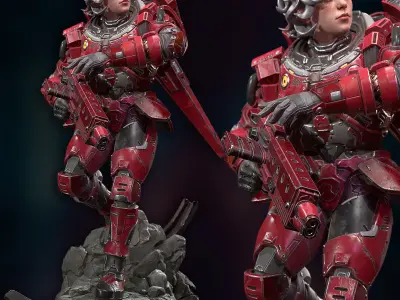 Captain Lily 3D print model
