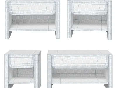 Restoration Hardware nightstand Noma 3D model