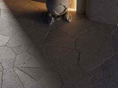 H80 Slate Stone - PBR - 4K - Seamless 3D model