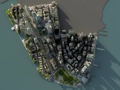  Manhattan Lower Part1 2 3 Low Poly 