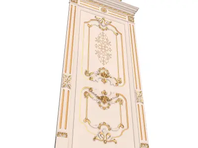 Carved Door Classic 01 3D model