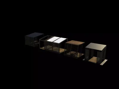  Pergola set 3D model