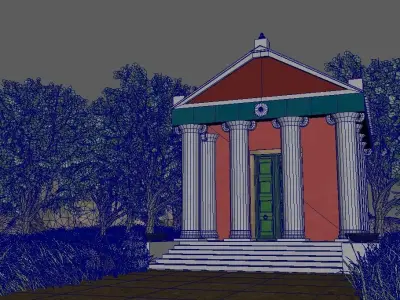 Free Roman temple  Free low-poly 3D model