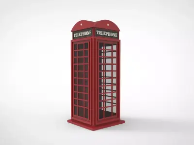 public telephone box  3D print model