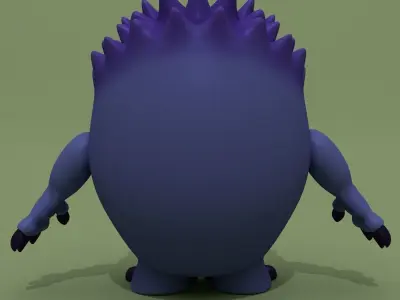 Cartoon Monster Teddy 3D model