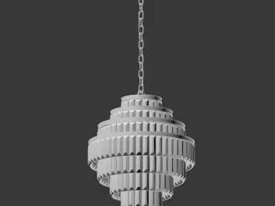 Alaine Crystal Medium Pendant RH 3D model