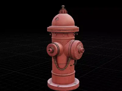 Fire Hydrant Street Game  Film 3D Model Low-poly 3D model