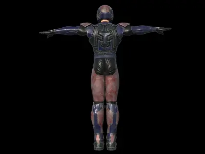 Cyberpunk Soldier  Low-poly 3D model