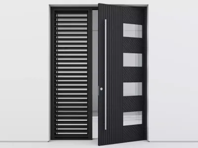 Aluminium door 264 3D model