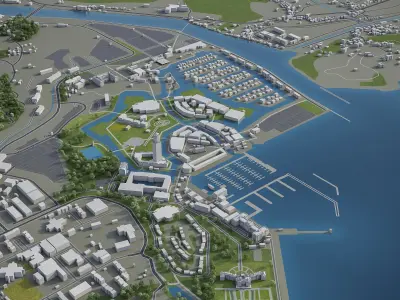 Sasebo Low-poly 3D model