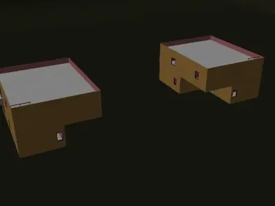 Interior and Exterior Buildings 3D model