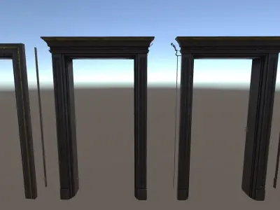 PBR Vintage Doors Collection Low-poly 3D model