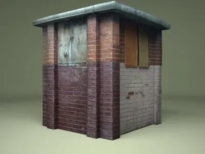 Construction old box Free low-poly 3D model