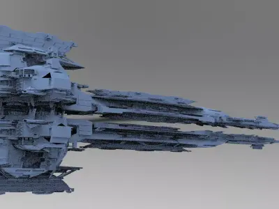 Sci-Fi Droid Prowler Ship 3D model
