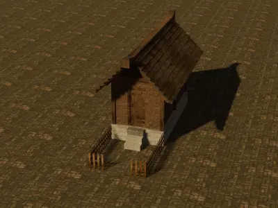 Medieval House 18 Free low-poly 3D model