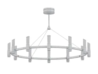 lyustra chandelier with nine lights and finish 3D model