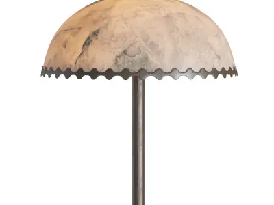 Oceana Black Metal Floor Lamp 3D model