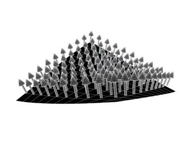 Normal on a Curved Surface V1 002 Low-poly 3D model