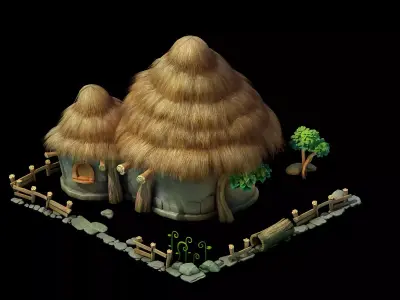 Snow White Cottage 03 3D model