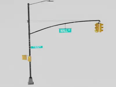 traffic light 3D model 8