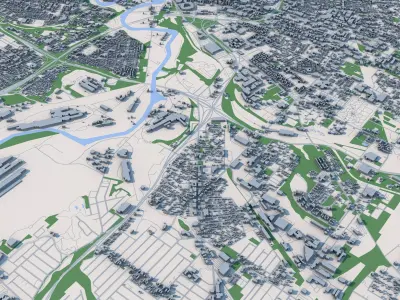 Cleveland City Ohio United States 3D model