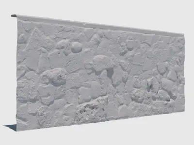 Mossy Stone Wall 3D model