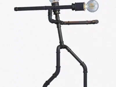 Pipe Lamp - Spear Thrower 3D model