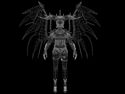 Dark Princess Low-poly 3D model