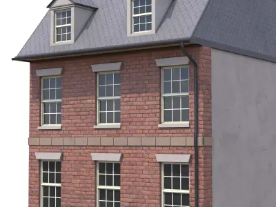 Apartment Building 6 PBR Low-poly 3D model