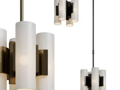 Unique Suspension pendant light Low-poly 3D model