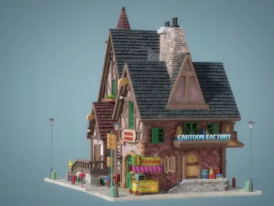 Cartoon House 25 3D model