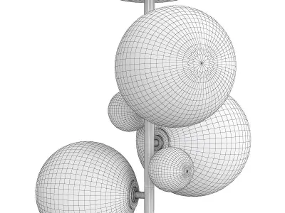  Plafondlamp in smoked glas bullesco Low-poly 3D model